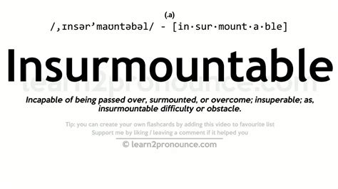 insurmountable definition